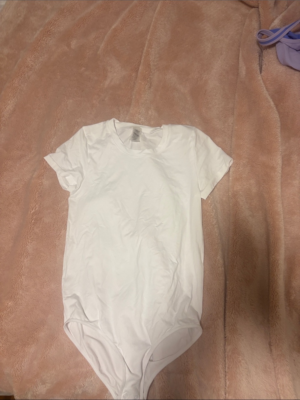 Aritzia White Short-Sleeve Bodysuit